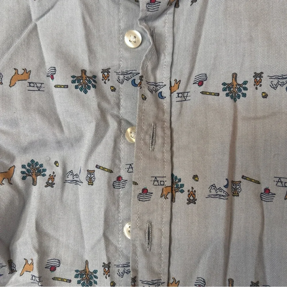 B.U.M Equipment Kids Gray Animal Print Button Down Shirt 3T